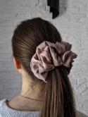 beżowa scrunchie-beżowa gumka do włosów-beżowa duża scrunchie-beżowa ogromna scrunchie-scrunchie beige-scrunchie nude