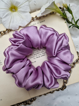 Scrunchie jedwabna Lilac L