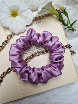 Scrunchie jedwabna Lilac M