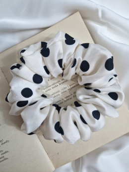 Scrunchie Vanilla Dots L