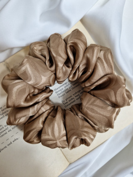 Scrunchie jedwabna Caramel Mousse XL