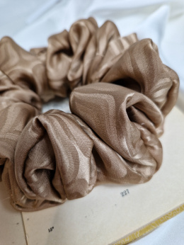 Scrunchie jedwabna Caramel Mousse XL