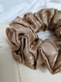 Scrunchie jedwabna Caramel Mousse L